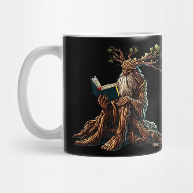 shepherd of trees reading book by TomFrontierArt